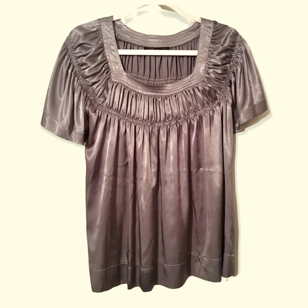 Maje Antheus silver short sleeve top